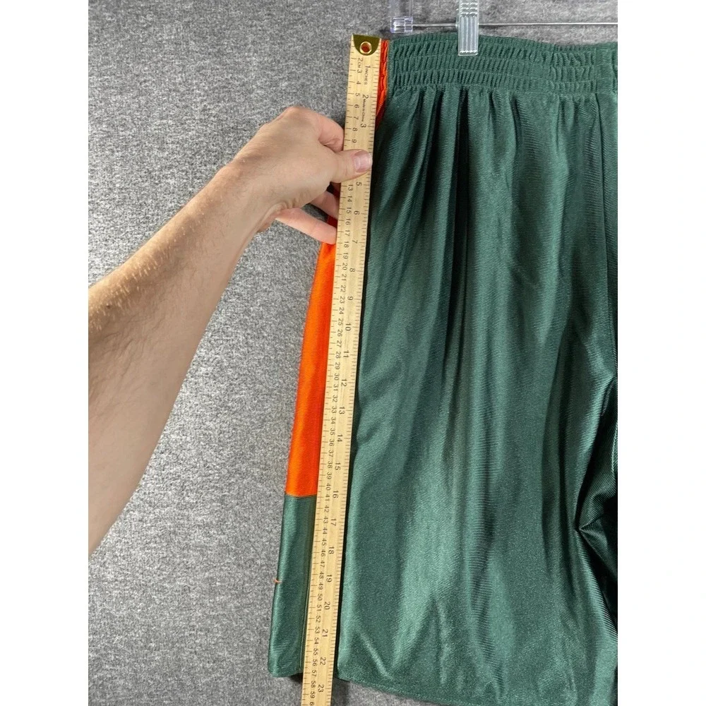 Miami Hurricanes Shorts Mens Large Nike NCAA Basketball Reversible Dazzle Shiny
